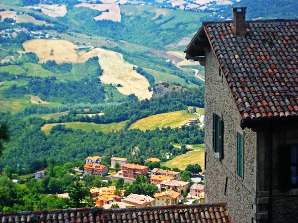 Hermosa Casa Italia Paisaje — Foto de Stock