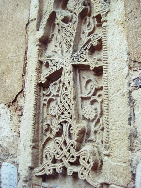 Starý Ornament Vytesaný Kamene — Stock fotografie