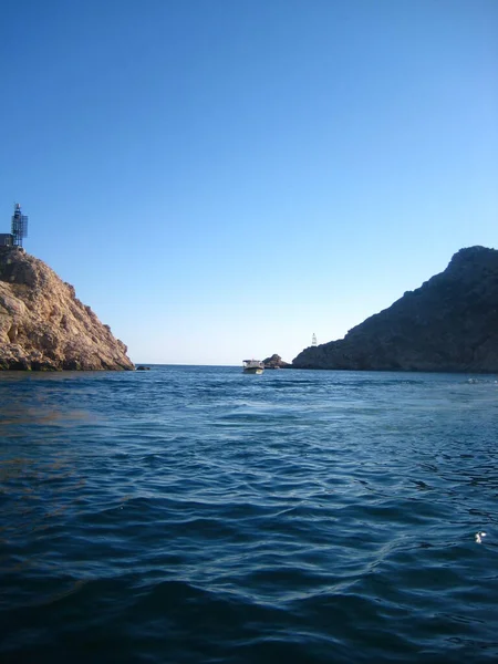 the rocks of the mountains near the sea in Crimea
