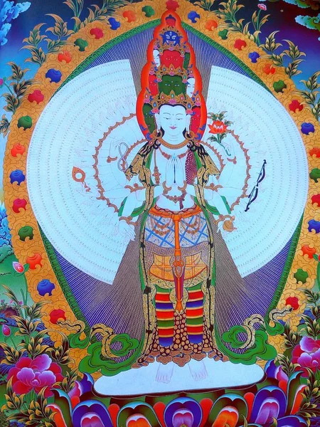 Avalokitesvara Reenkarnasyonudur Mahayana Ideal Uyanmış Olmak Bütün Varlıkların Yararına Çalışma — Stok fotoğraf