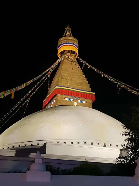 Boudhanath Una Estupa Katmandú Nepal Situado Unos Del Centro Noreste —  Fotos de Stock