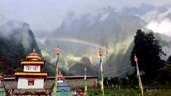 Nubri Monastery Also Known Sanchen Rabten Norbuling Unique 500 Years — Stock Photo, Image