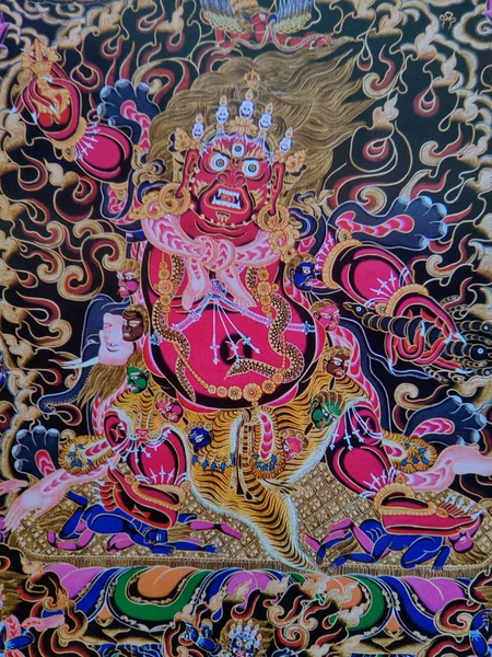 Tibet Vajrapani Vertegenwoordigd Vele Felle Vormen Een Van Opmerkelijke Vajrapani — Stockfoto