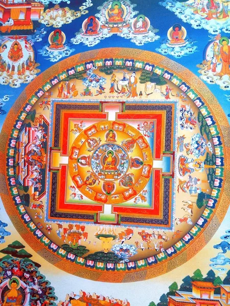 Mandala Meditasyon Sırasında Contemplated Ise Hayali Bir Saray Temsil Eder — Stok fotoğraf