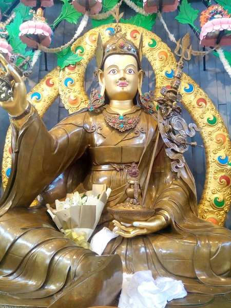 Guru Rinpoche Ele Venerado Como Segundo Buda Pelos Adeptos Budismo — Fotografia de Stock