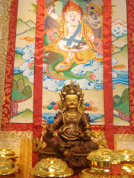 Jambhala Rikedomens Gud Och Passande Nog Medlem Familjen Jewel Ratnasambhava — Stockfoto