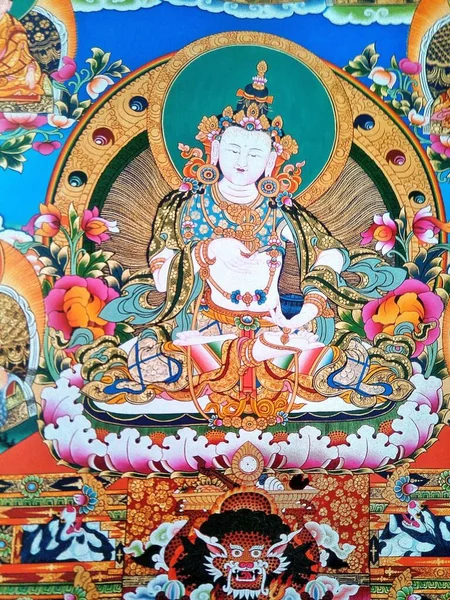 Buddha Vajrasattva Dorje Sems Dpa Gyakorlat Egy Tantrikus Meditáció Végzett — Stock Fotó