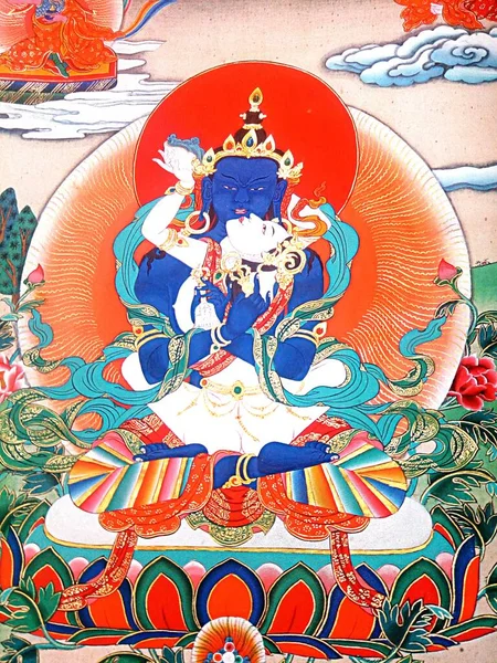 Bouddha Vajrasattva Dorje Sems Dpa Pratique Est Une Méditation Tantrique — Photo