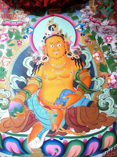 Jambhala Rikedomens Gud Och Passande Nog Medlem Juvelfamiljen Ratnasambhava Hinduisk — Stockfoto