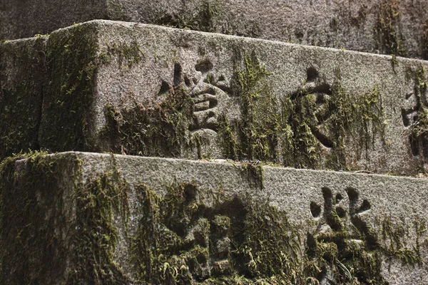 Escribiendo Memorial Piedra Parque Nara Nara Japón — Foto de Stock