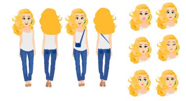   Genç sarışın kadın karakteri