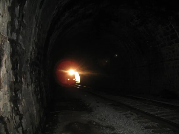 Circum Baikal Železnice Vlak Tunelu — Stock fotografie