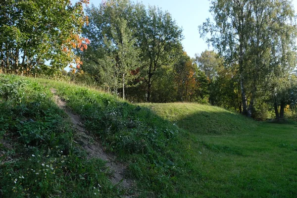 Überreste Einer Alten Irdenen Festung Aus Dem Jahrhundert Bei Sankt — Stockfoto