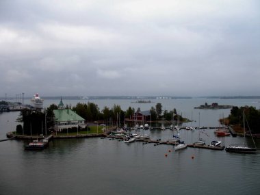 Helsinki, Finlandiya 'da güney limanı, sonbahar