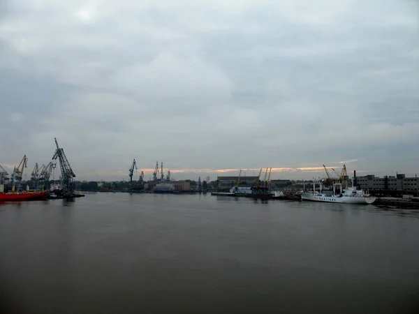 Seehafen Von Sankt Petersburg Einem Herbstmorgen — Stockfoto