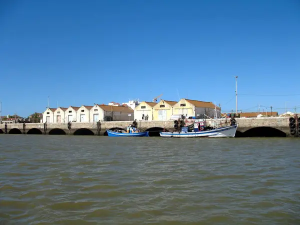 Portugal Vila Real Santo Antonia Fishing Boats Warehouses — Stock Photo, Image