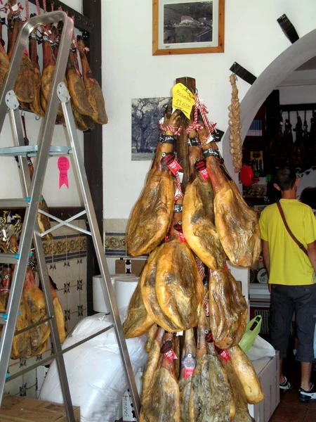 Ayamonte Spanje Slagerij Jamon — Stockfoto