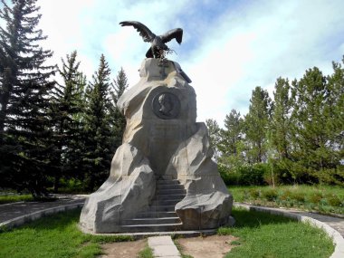 Ünlü Rus gezgin Nikolai Mikhailovich Przhevalsky 'nin Rus mezarı, Karakol, Kırgızistan