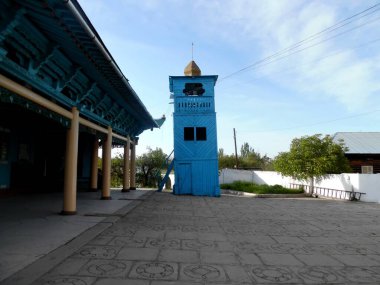 Kırgızistan, Karakol, XX yüzyılın başlarında inşa edilmiş ahşap bir cami ve 