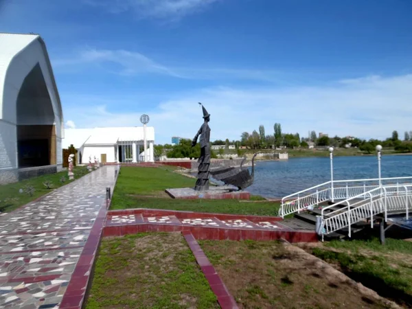 Kirghizistan Issyk Kul Lago Cholpon Ata Spiagge Spiagge Panorami — Foto Stock