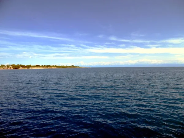 Kirguistán Issyk Kul Lago Cholpon Ata Orillas Playas Vistas — Foto de Stock