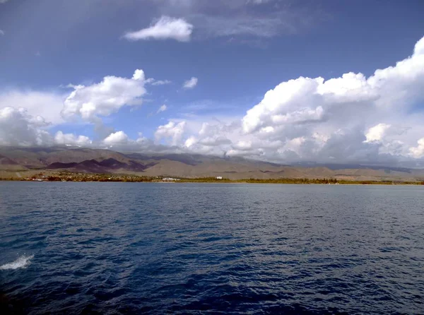 Κιργιστάν Issyk Kul Lake Cholpon Ata Ακτές Παραλίες Θέα — Φωτογραφία Αρχείου