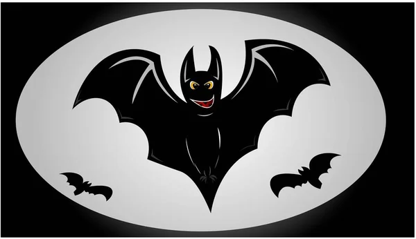 Pipistrello Notturno Nell Arredamento Halloween — Foto Stock