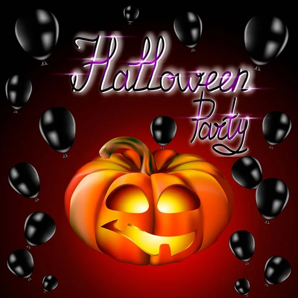 Rgb Happy Halloween Text Pumpkin — Stock Photo, Image