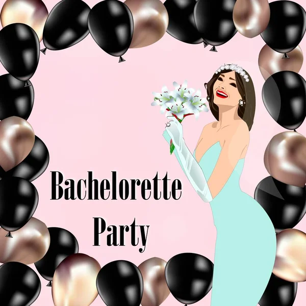 Bachelorette Party Background Bride — Stock Photo, Image