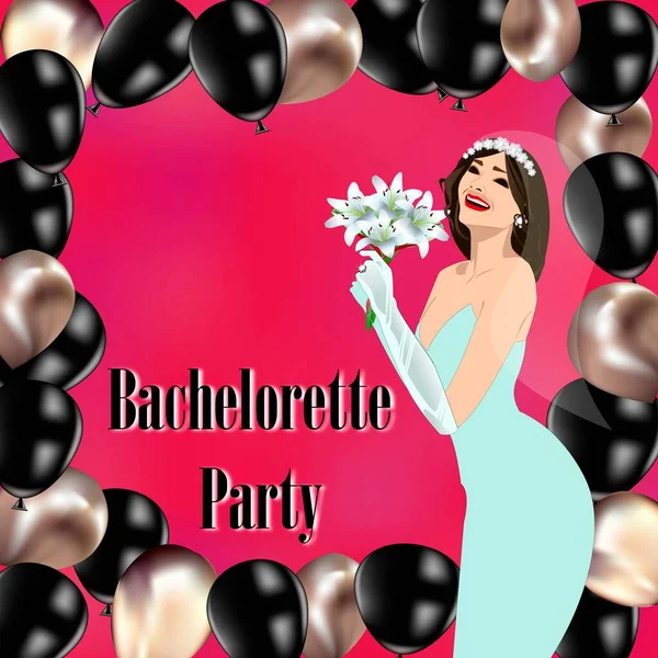 Bachelorette Party Background Bride — Stock Photo, Image