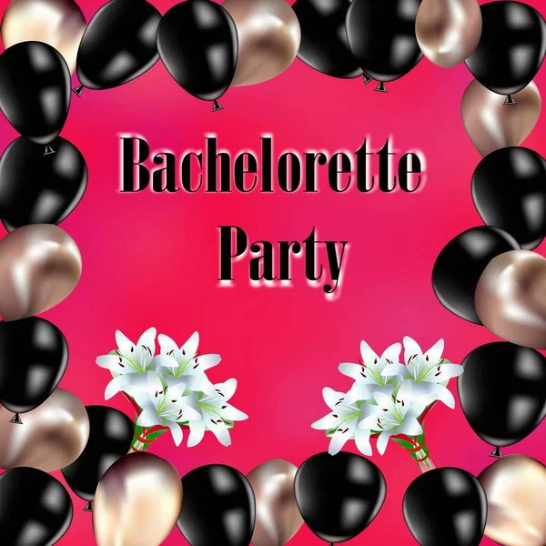 Bachelorette Party Background Bride — Stock Photo, Image