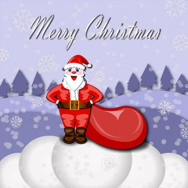 Kırmızı toplu Noel kartı