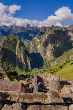 Machu Picchu, harika seyahat. Cusco. Peru. Peru 'ya yapılan her yolculukta unutulmaz ve eşsiz bir seyahat deneyimi.. 