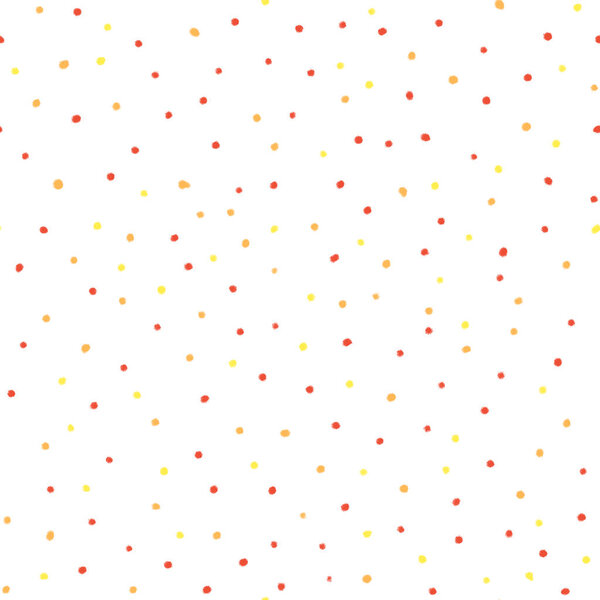 very minimalistic pattern with small speckles red yellow orange 