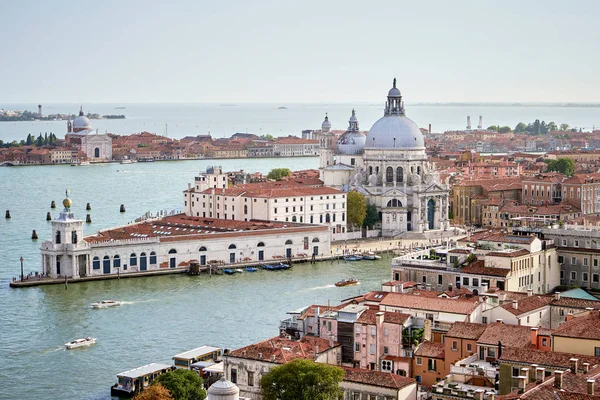 Paisaje Urbano Aéreo Venecia Con Iglesia Santa Maria Della Salute — Foto de Stock