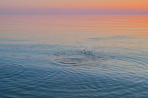 Mar Báltico Durante Belo Pôr Sol Salpicos Superfície Água Fundo — Fotografia de Stock