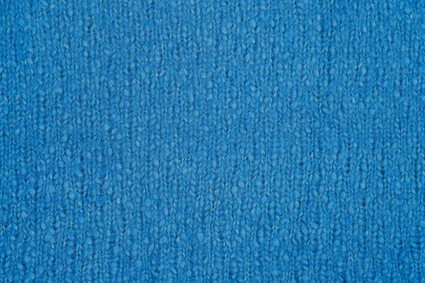 Modrá Pletená Textura Ručně Pletené Pozadí Abstraktní — Stock fotografie