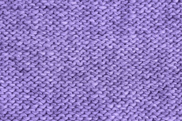 Ultraviolette Stricktextur Handgestrickte Strickwaren Umkehrstich Garnhintergrund — Stockfoto