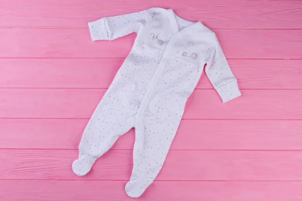 Ett Stycke Pyjamas Ekologisk Bomull Ovanifrån Mjuk Baby Sleeper Färgglada — Stockfoto