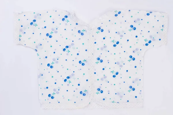 Shirt Newborn Baby Isolated White Printed Blue Bluebellies White Shirt — Stock Photo, Image