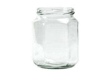 Cam şişe beyaz arkaplanda izole edilmiş, kırpma yolu