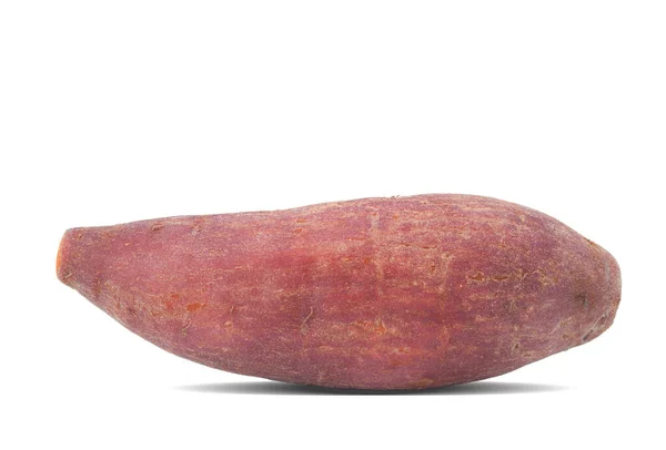 Patate Douce Violette Isolée Sur Fond Blanc — Photo