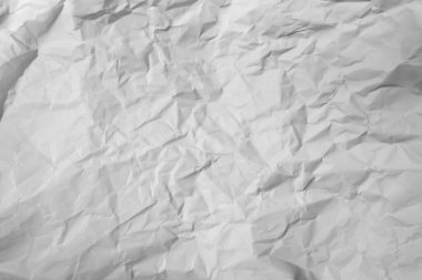 Beyaz buruşmuş kağıdın dokusu ve arkaplanı