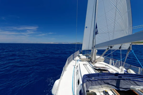 Luxury yacht at sea race — Stock Photo, Image