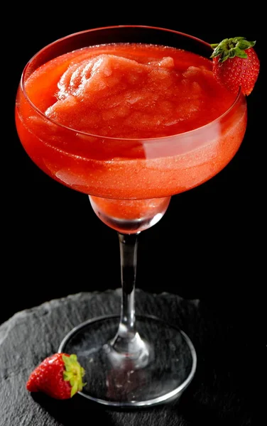 Cocktail Margarita Daiquiri Alla Fragola Fresca Purea — Foto Stock