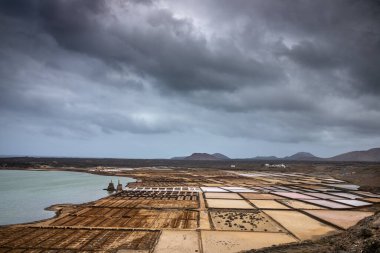 Lanzarote 'deki Janubio tuz düzlükleri