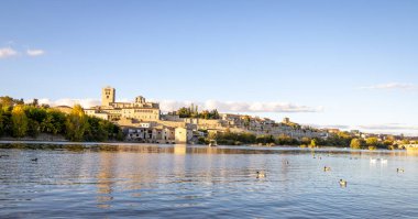 view of the medieval city of Zamora, Spain - Douro River clipart