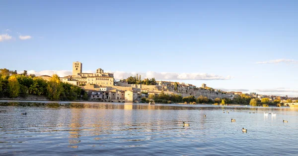 Widok Średniowieczne Miasto Zamora Hiszpania Douro River — Zdjęcie stockowe