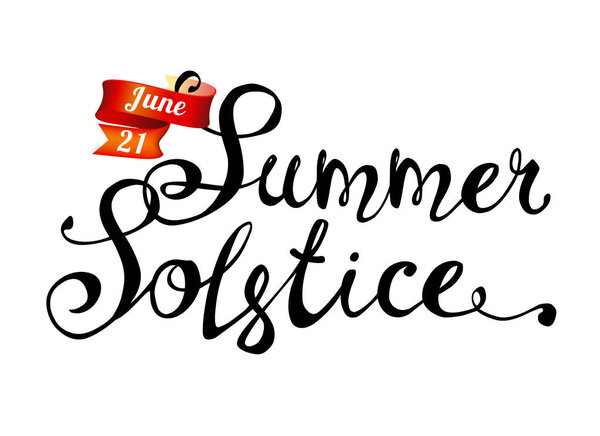 Летнее солнцестояние. 21 июня. Векторные каракули на белом фоне
