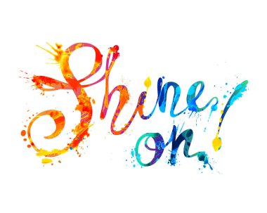 Kendini. İlham verici yazıt. El vektör doodle splash boya harfleri yazılı